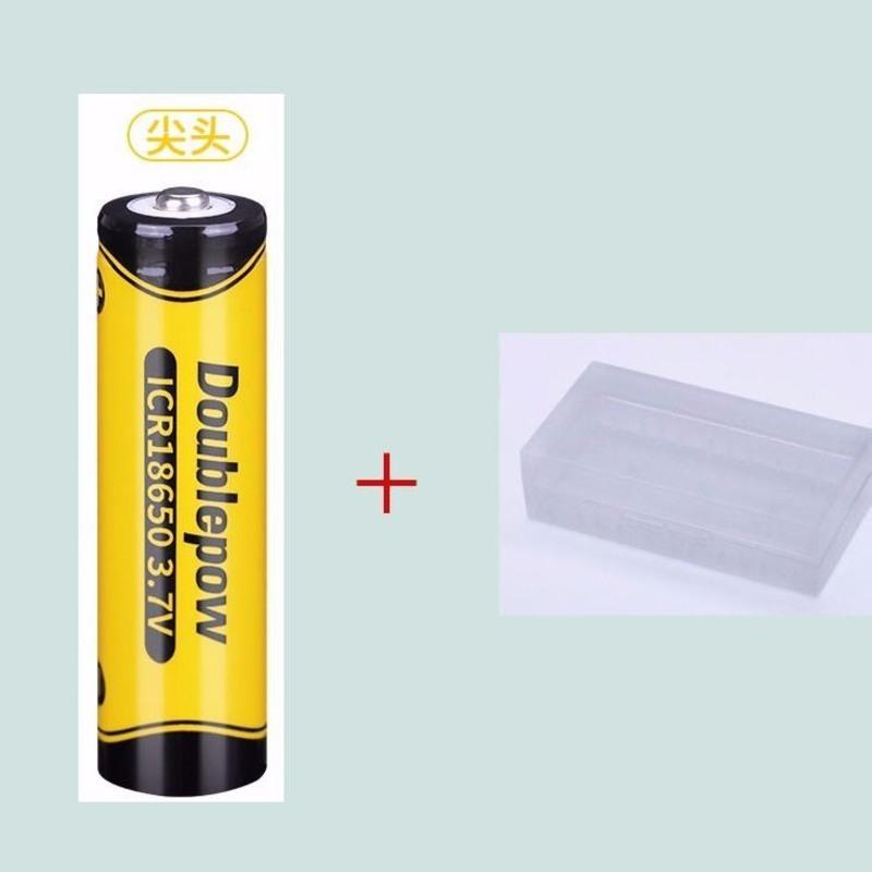 倍量 18650锂电池3.7v小风扇理发器强光手电专用1800毫安足容量 1200毫安尖头黄皮1节盒装