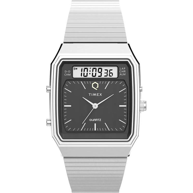 Timex/天美时复刻经典自动机械表男女士复古商务运动时尚黑盘钢带