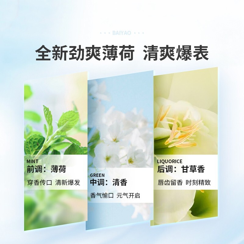 云南白药 劲爽薄荷香型205g高清大图
