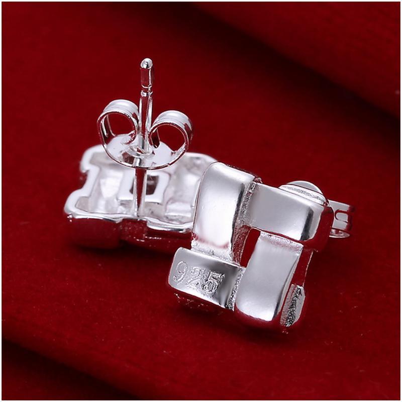 E029 Women silver plated earring 镀925纯银耳环时尚气质耳钉女