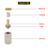 黄铜立式止回阀1/2/3/4/6分1寸单向阀逆止阀CV-01/02/03气动配件 1寸六角双内单向阀