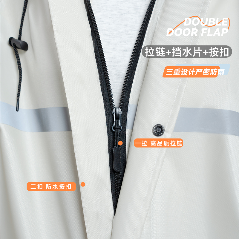 正雨成人雨衣男女通用全身防暴雨优质面料加厚耐磨防风雨9063高清大图