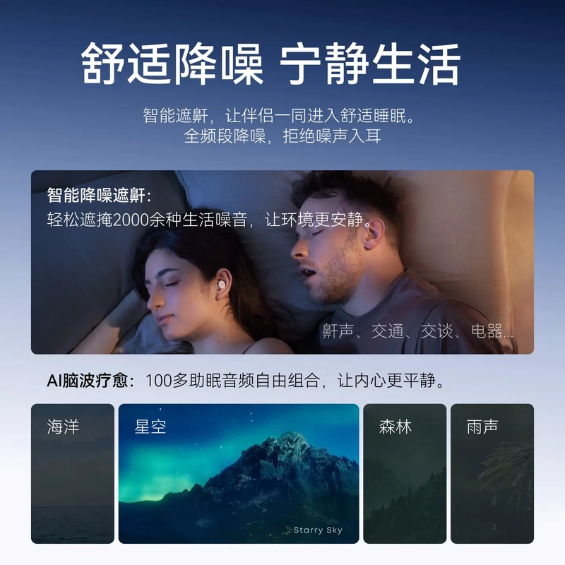 声阔Soundcore 睡眠耳机A30标准版 D1301P21-76 白色高清大图