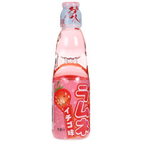 哈达草莓味弹珠汽水200ml
