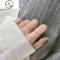 不规则简约纯银细戒指女时尚个性ins潮冷淡风小众设计食指环尾戒 JiMi
