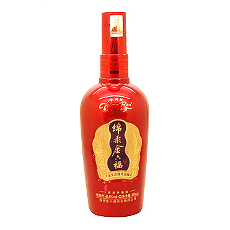 金六福自营金六福绵柔千年红408度500ml6瓶浓酱兼香型纯粮食白酒整箱