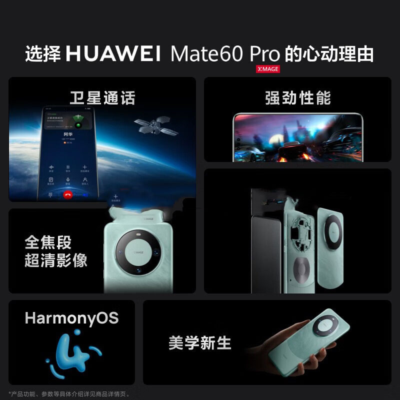 华为/HUAWEI Mate60 Pro 12GB+1TB 雅丹黑 全网通手机