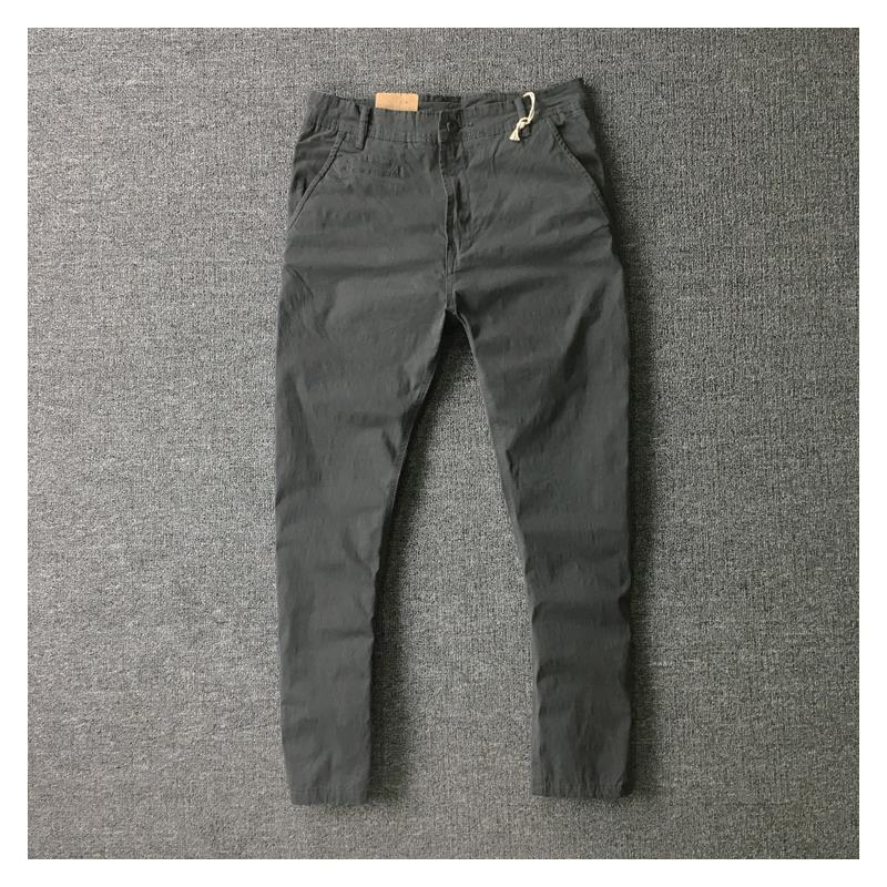 YUANSU挺拔有型 自然做旧男式修身小直筒休闲裤 水洗微弹透气不沾灰长裤休闲裤