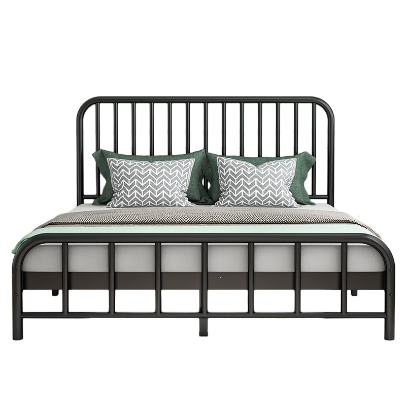铁艺床知渡简约现代1518米北欧双人ins网红加粗加厚公寓铁架床单人