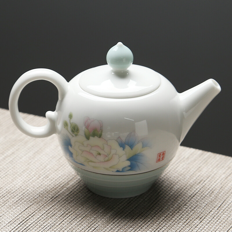 苏氏陶瓷(SUSHI CERAMICS) J0019 天香茶壶套组(一壶七杯一茶漏组) 十件套 (单位:盒)高清大图