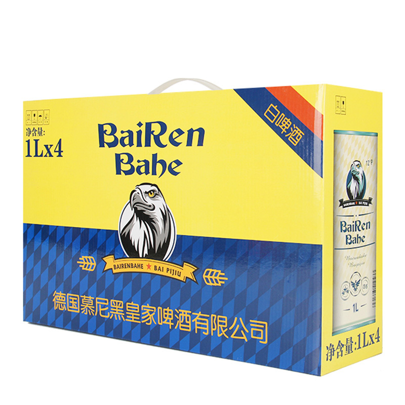 德国拜仁巴赫白啤1L*4听(礼盒装)精酿啤酒