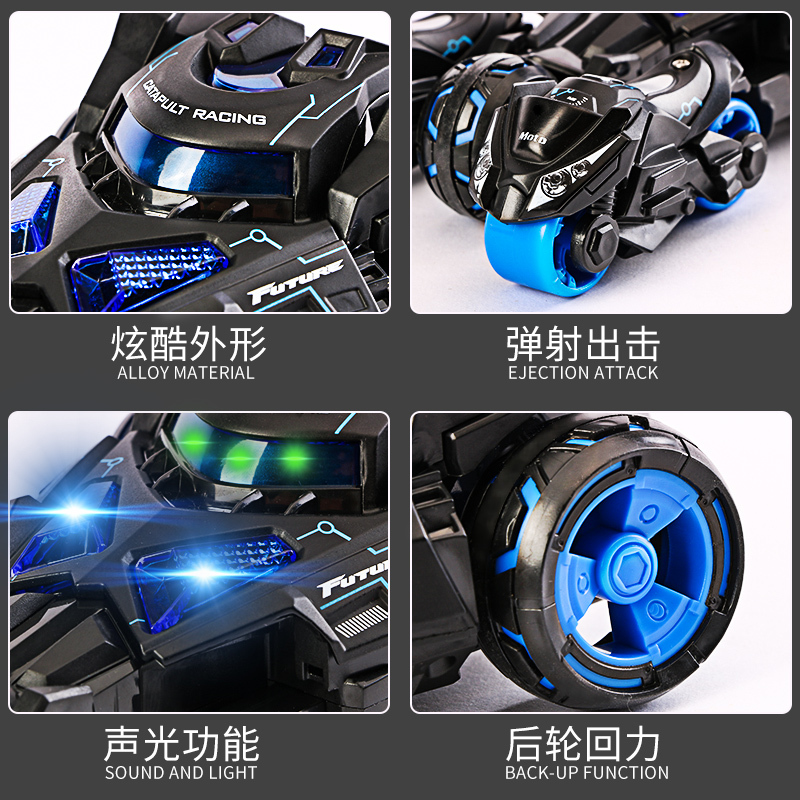 大号弹射玩具战车合金车模型儿童玩具车仿真宝宝车小汽车模型男孩 绿色[盒装]