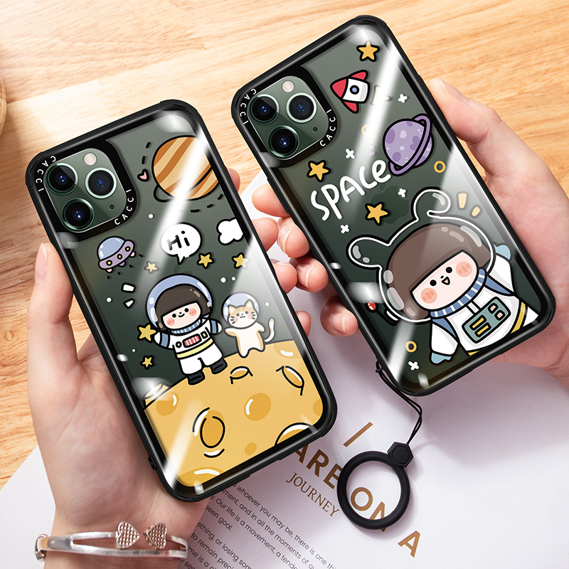 卡绮宇宙苹果12手机壳iPhone11透明x玻璃promax可爱xr高档