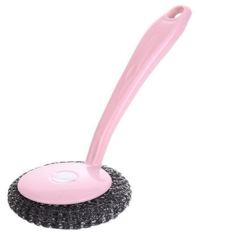 高杨茂诺 长柄钢丝球刷(多种颜色随机) 常规款 把高清大图