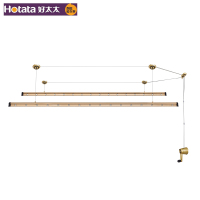 好太太（Hotata）手摇晾衣架GW-6601B升降晾衣架 双杆晾衣杆 家用