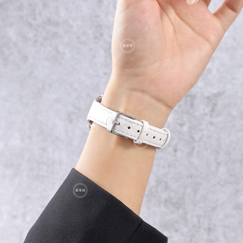 适用小米手环9pro/8pro表带竹节皮纹Redmiwatch红米手表4/5/6通用冰面小金扣小蛮腰舒适休闲腕带3264高清大图