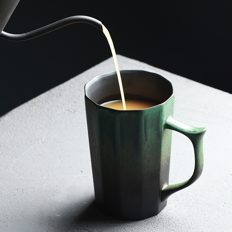 禅意复古马克杯子办公室个性水杯手工陶瓷杯可爱情侣杯时尚咖啡杯