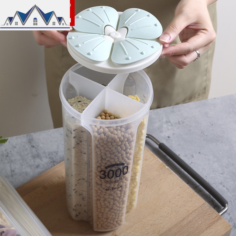 五谷杂粮储物罐塑料大号防潮食品密封罐子厨房用品家用豆子收纳盒 三维工匠高清大图