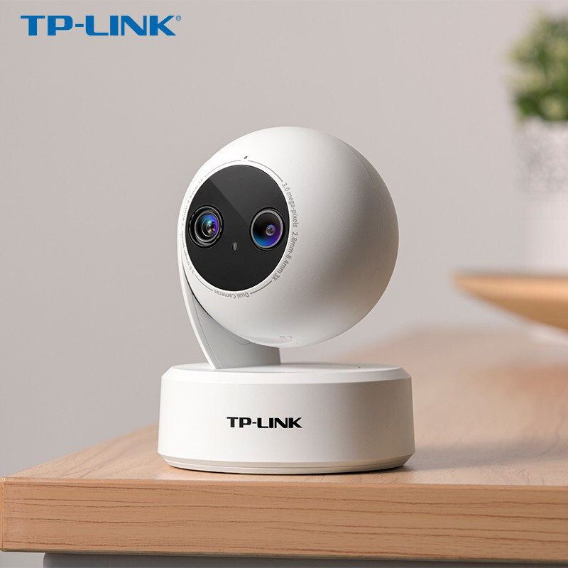 tplink无线监控摄像头2k超清300万双摄云台家用智能安防监控360全景