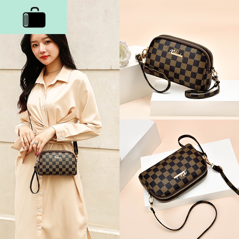 中年女包新款2020斜挎小包包百搭女士手机零钱包迷你双层手腕包潮NEW LAKE高清大图