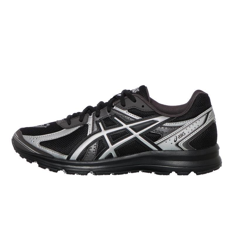 亚瑟士(ASICS)专业缓震跑步鞋男女同款黑银配色运动鞋户外休闲慢