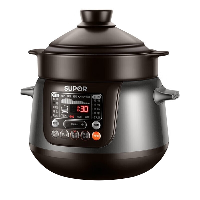 苏泊尔(SUPOR)电炖锅 TG50YC5 5L 耐高温内胆 养生煮粥 煲汤 智能预约