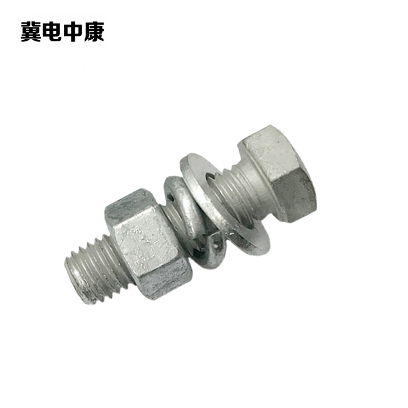 冀电中康 穿钉带帽 M12*350 单头热镀锌 根高清大图