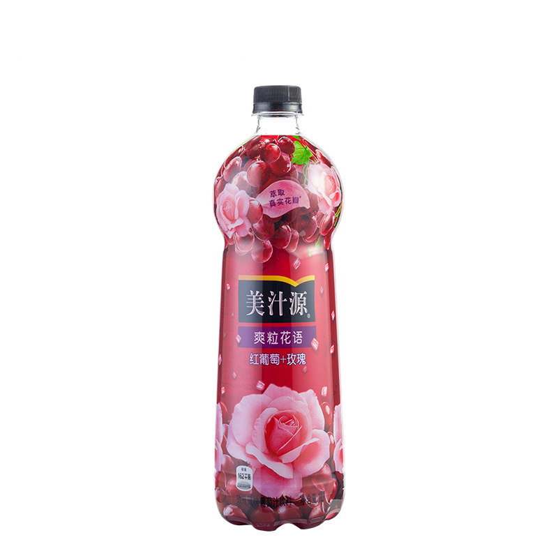 美汁源 爽粒花语 红葡萄汁 1L*12/箱