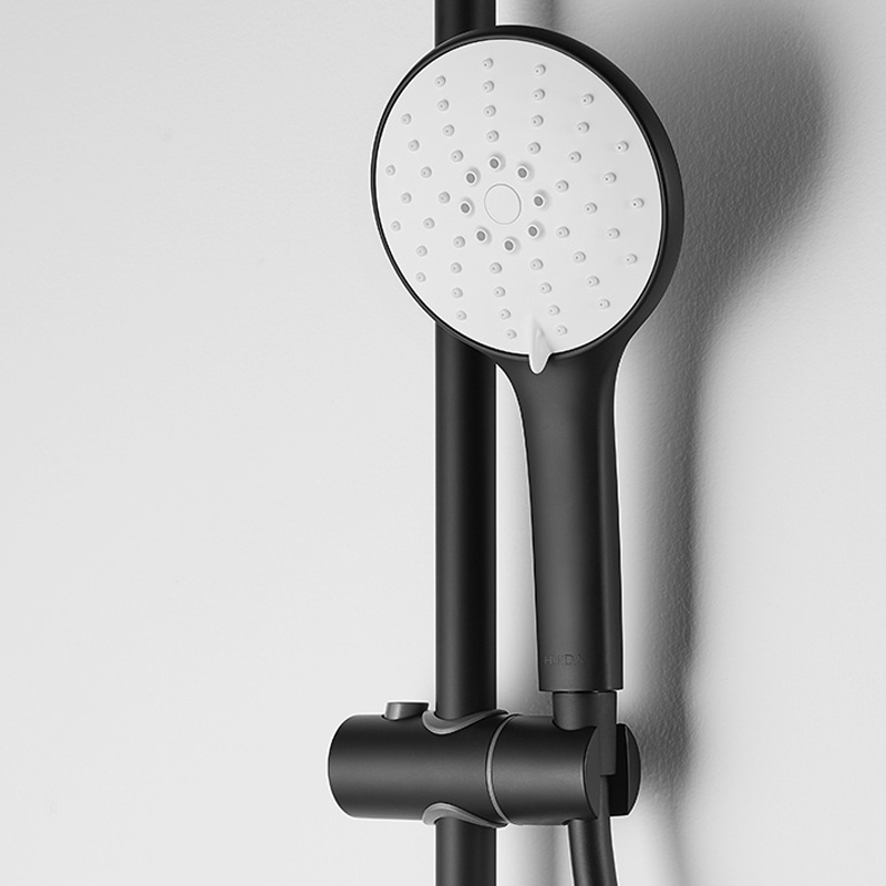 惠达卫浴官方新品淋浴花洒套装家用大喷头淋雨黑色增压喷枪花洒卫生间