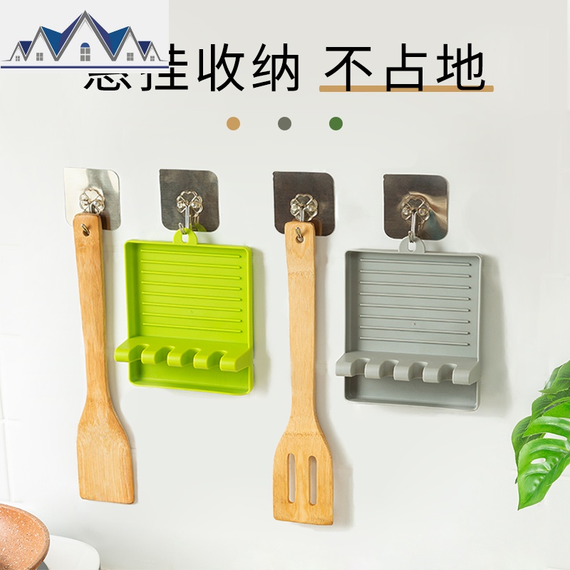 厨房锅铲架托家用餐具收纳架子锅盖架坐式免打孔汤勺筷子置物架 三维工匠高清大图