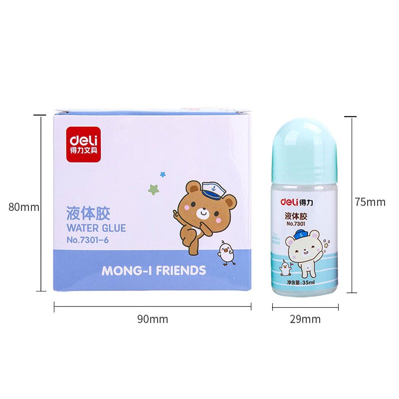 得力(deli) 7301 液体胶水 35ml 颜色随机 单位:瓶