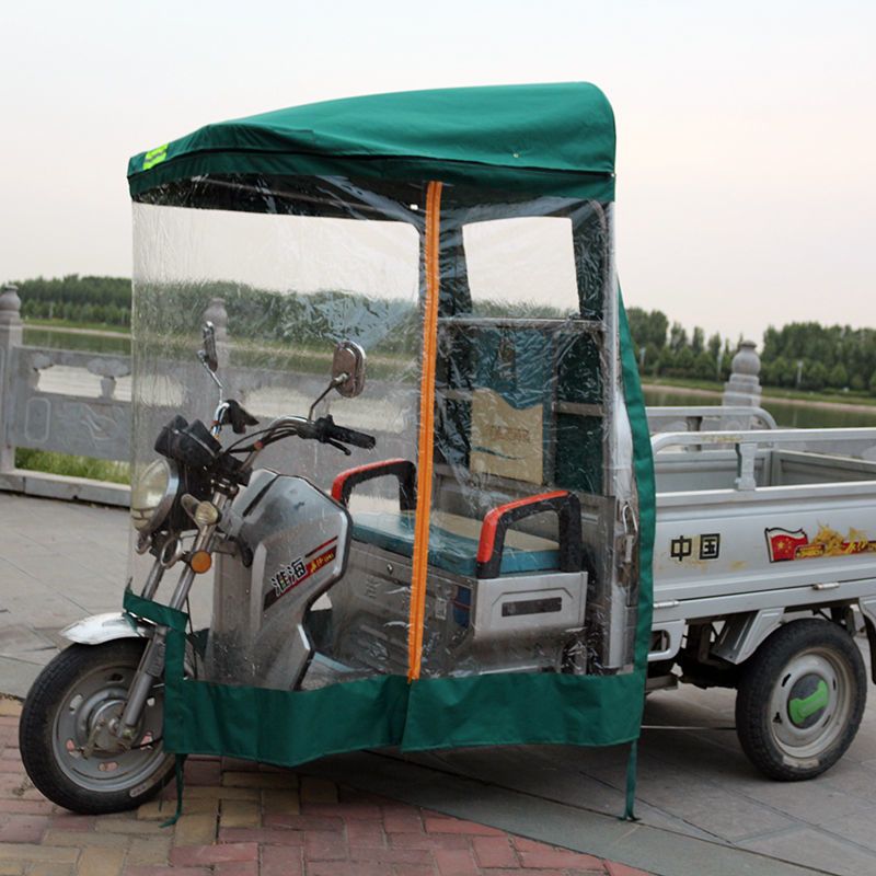 全透明电动三轮车车棚蓬车头棚篷驾驶室前雨棚棚遮阳蓬车头前蓬