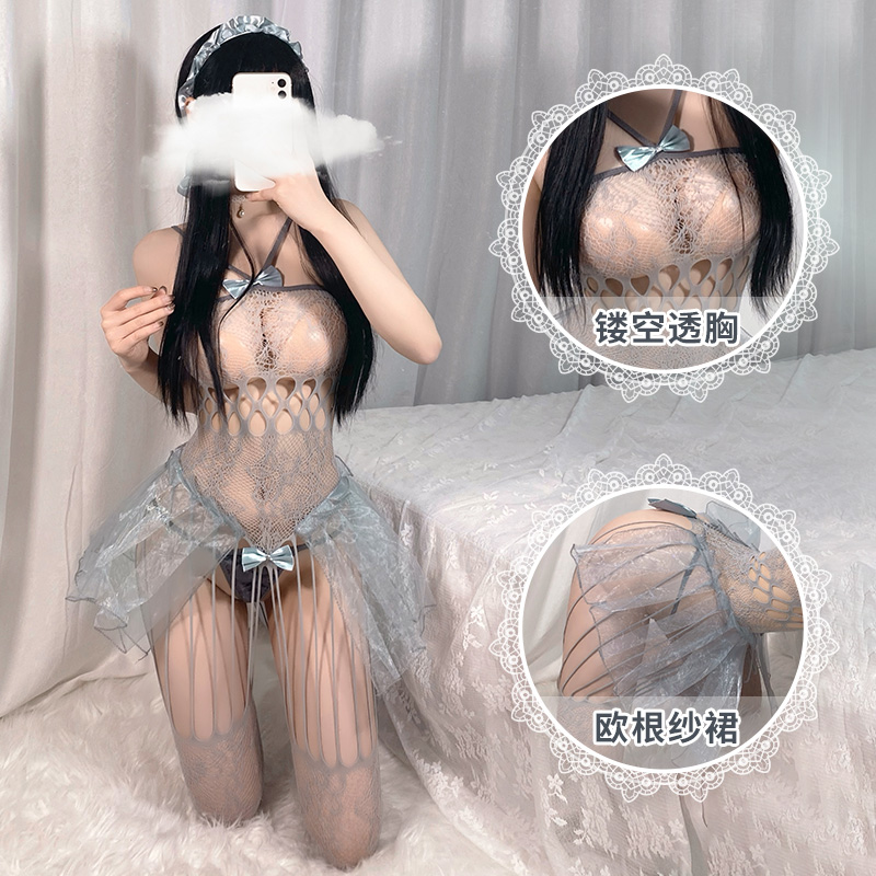霏慕性感镂空女式情趣睡衣大码开裆内衣女士情趣内衣套装7483高清大图