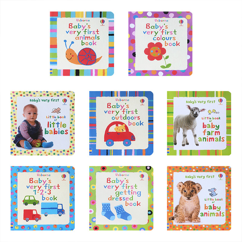 [正版]英文原版绘本 宝宝的图书馆8册盒装Usborne Baby’s Very First Library anima高清大图