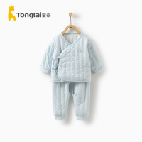 童泰(TONGTAI)婴儿棉服套装0-3个月男女宝宝系带薄棉和服两件套秋冬装 儿童内衣