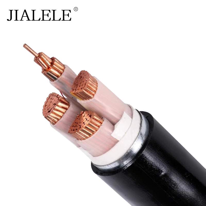 JIALELE 铜芯铠装电缆 ZC-YJV22 0.6/1KV 3*50+1*35 米高清大图