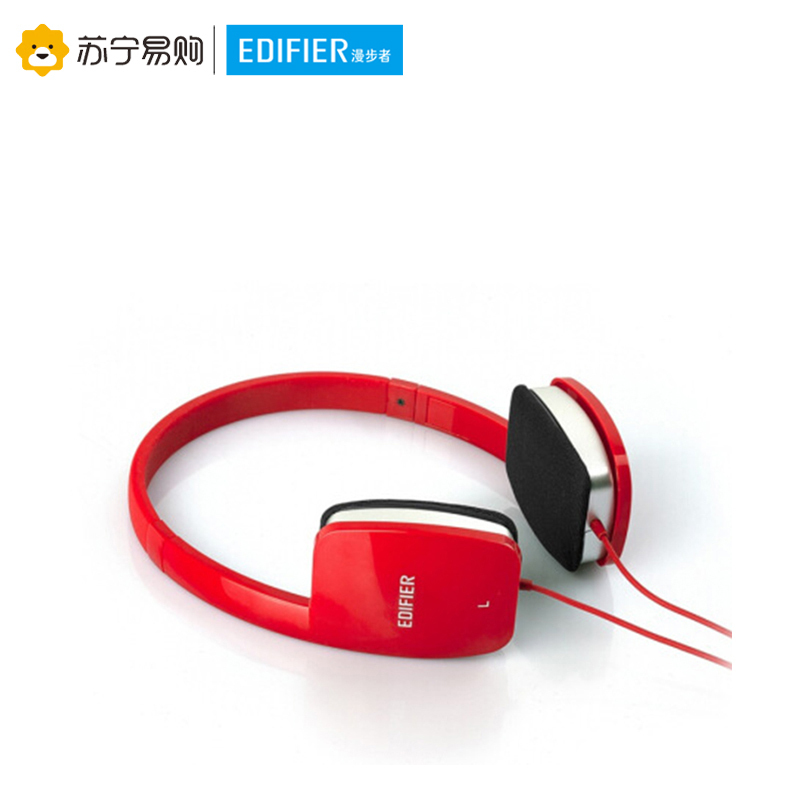 Edifier/漫步者 K680电脑头戴式耳麦带话筒音乐3.5mm插孔有线耳机 法拉利红色
