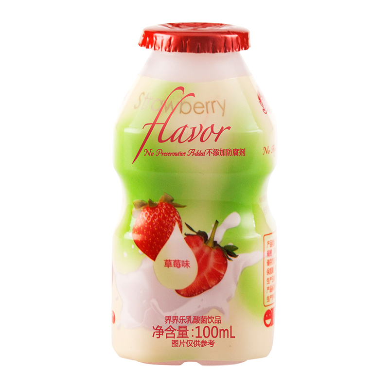 JelleyBrown 界界乐儿童乳酸菌饮料 草莓味100ml*4瓶