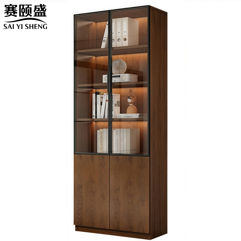 赛颐盛落地书柜双门双柜60*32*200cm台