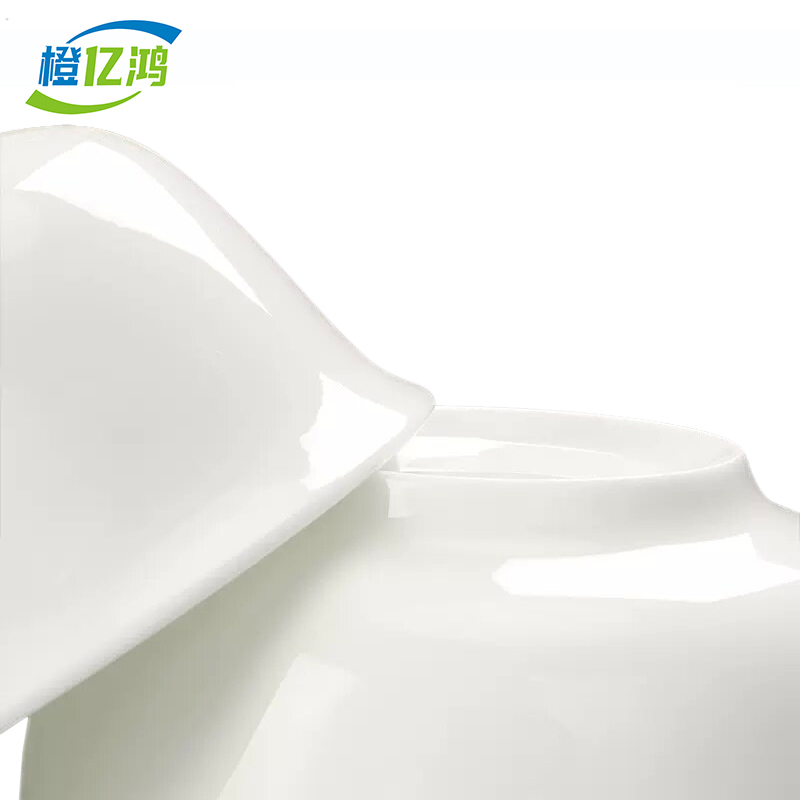 橙亿鸿 纯白骨瓷碗摆台餐具 六件套 件高清大图