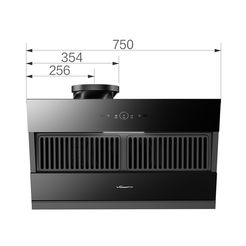万和一级能效侧吸油烟机CXW-260-J12Q 钢化玻璃面板触摸控制450帕大静压19m³/min爆炒大风量高清大图