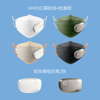 飞利浦(Philips)电动新风口罩轻盈版 防尘防晒防雾霾防花粉轻盈佩戴轻呼吸 带新风模组ACM055/07极光黑