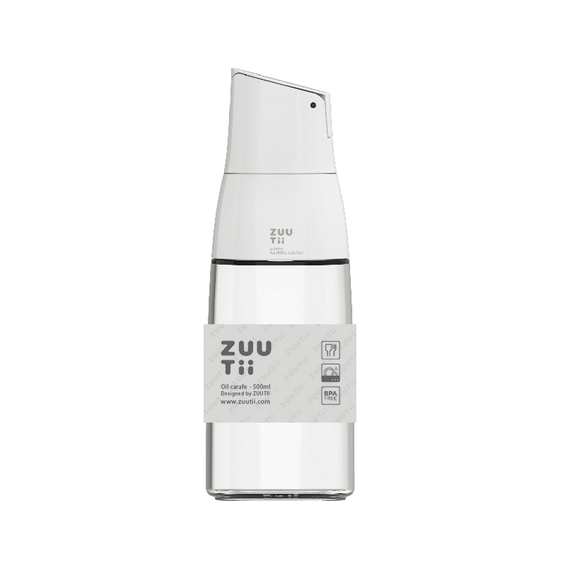 zuutii油瓶加拿大自动开合醋酱油瓶调料罐厨房玻璃油重力感应油壶500ml