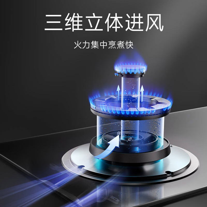 米家小米燃气灶S1煤气灶具双灶家用液化气4.8kW猛火 智能双边定时 底座可调节JZY-MJ04CY(液化气)