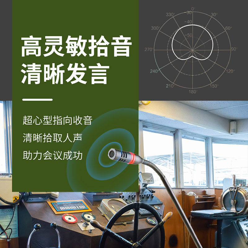 润普Runpu RP-GYX2429S国产化有线专业电容嵌入式桌面鹅颈麦话筒 卡侬接口可连调音台会议终端高清大图