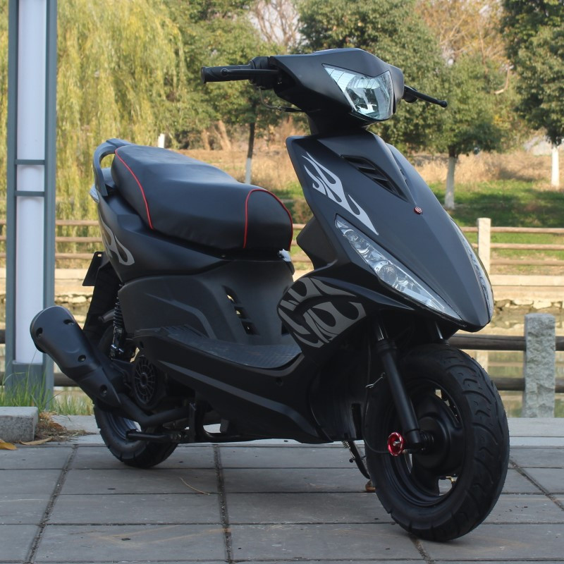 澳派全新改装轮毂灯鬼火摩托车白幽灵整车125cc燃油助理国四电喷跑车