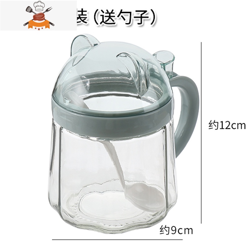 调味罐家用玻璃盐罐厨房调料盒调料罐子佐料组合套装糖味精收纳盒 敬平高清大图