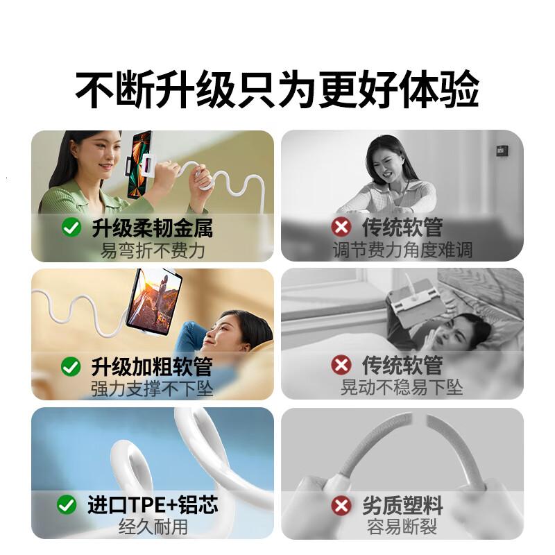 绿联手机支架床头平板支架懒人支架ipad支架桌面考试床上直播追剧游戏吃鸡网课俯拍适用4-11英寸