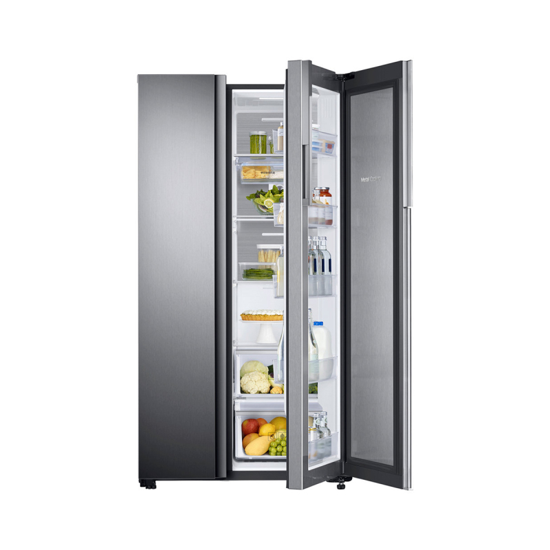 641l 黑色 双循环 金属匀冷却 静音 叠式门中门双开门 对开门 冰箱