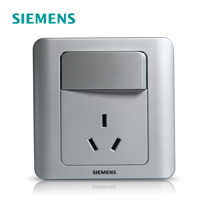 西门子(SIEMENS)开关插座 远景彩银系列一开10A三孔插座5UB01051CC122